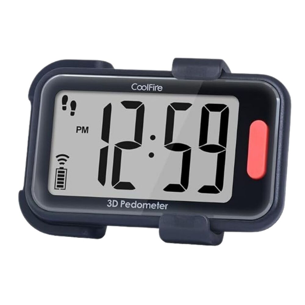 CoolFire Clip-On 3D Pedometer Step Counter for Walking Steps New
